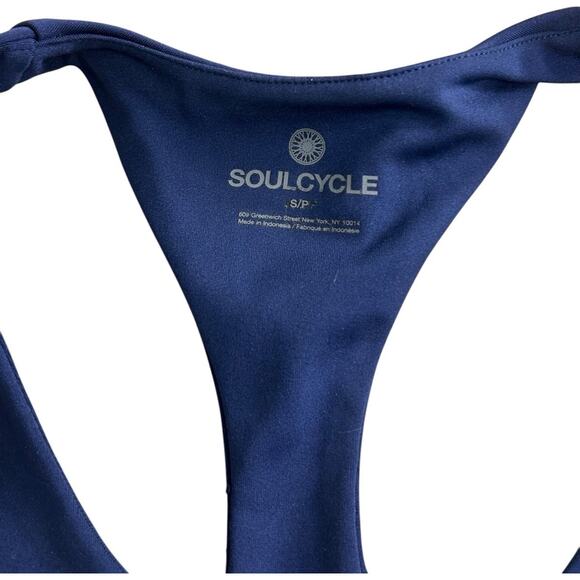 SoulCycle Stars & Stripes Sports Bra Sz Small Navy Blue Racer-Back Athletic - Picture 4 of 10